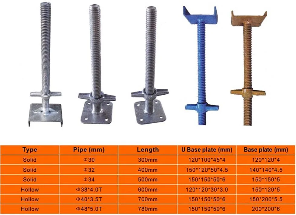 Scaffolding Adjustable Thread T Jack Base Acro Jack Support