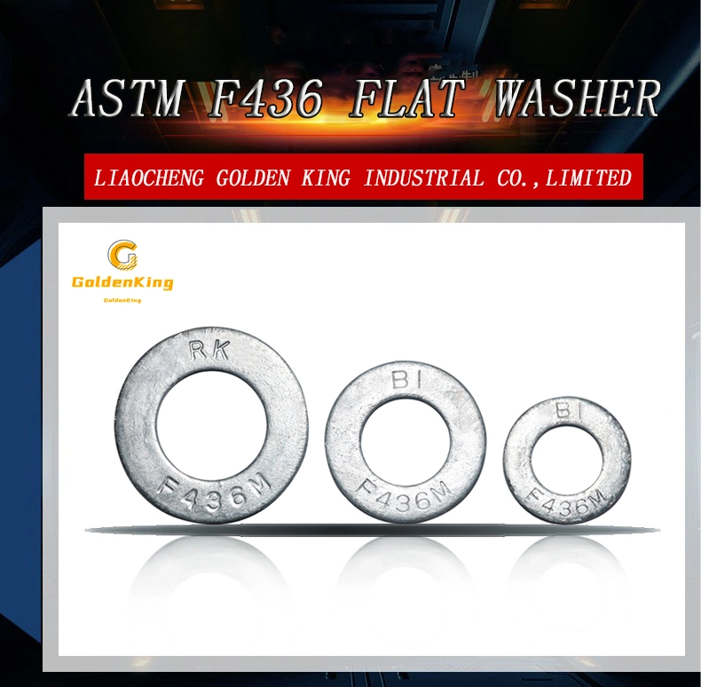 Galvanized ASTM F436 Hardened Structural Flat Washer HDG Metal Steel Plain Washers